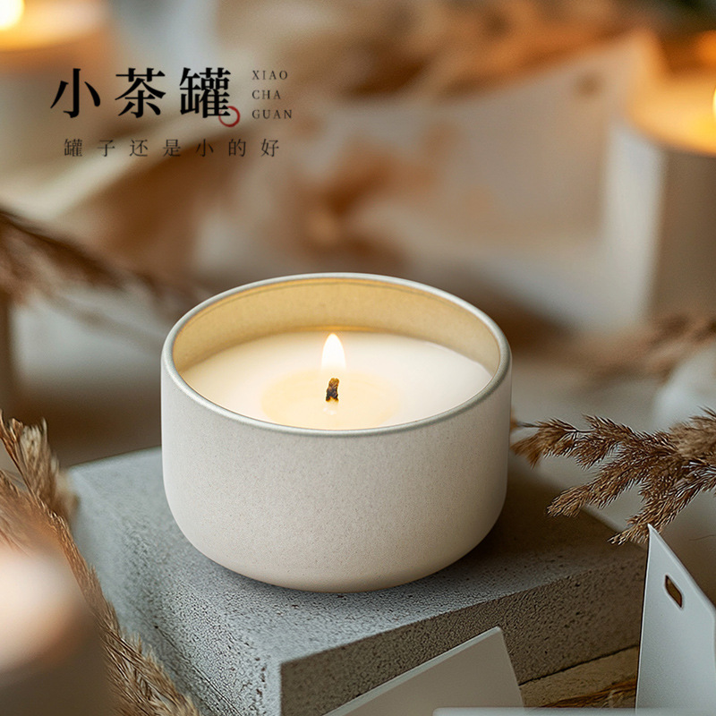 small size Tea Cans Iron Jar Candle Jar Pure Candlestick Sealed Candle Jar Aromatherapy Candle Cup Metal Tinplate Empty Jar