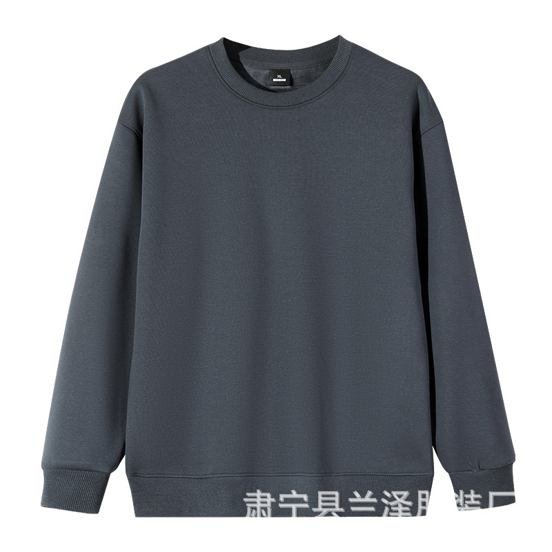 跨境大版320g华棉圆领卫衣批发加厚男女潮牌外套定制纯色打底上衣|undefined