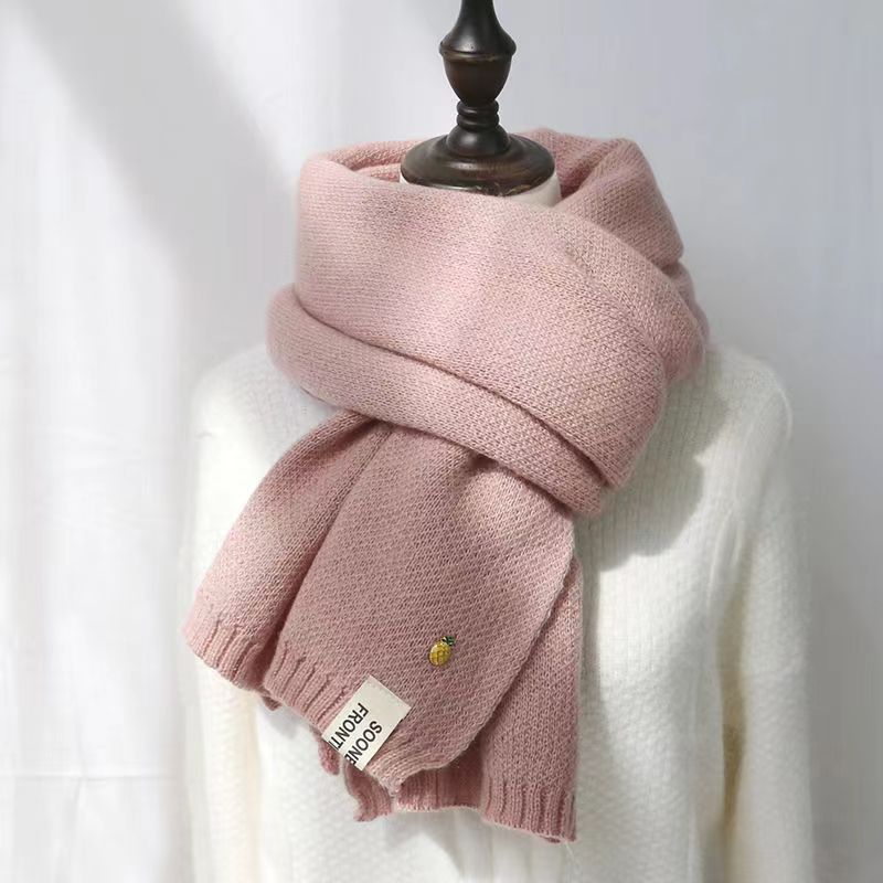 Schal Damen modischer Winter neuer vielseitiger Student Internet-Promi süßer Strickpullover verdickter warmer Schal_voghion.com