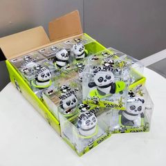 儿童卡通熊猫造型发条上链国宝熊猫滑板卡通益智儿童玩具批发网红