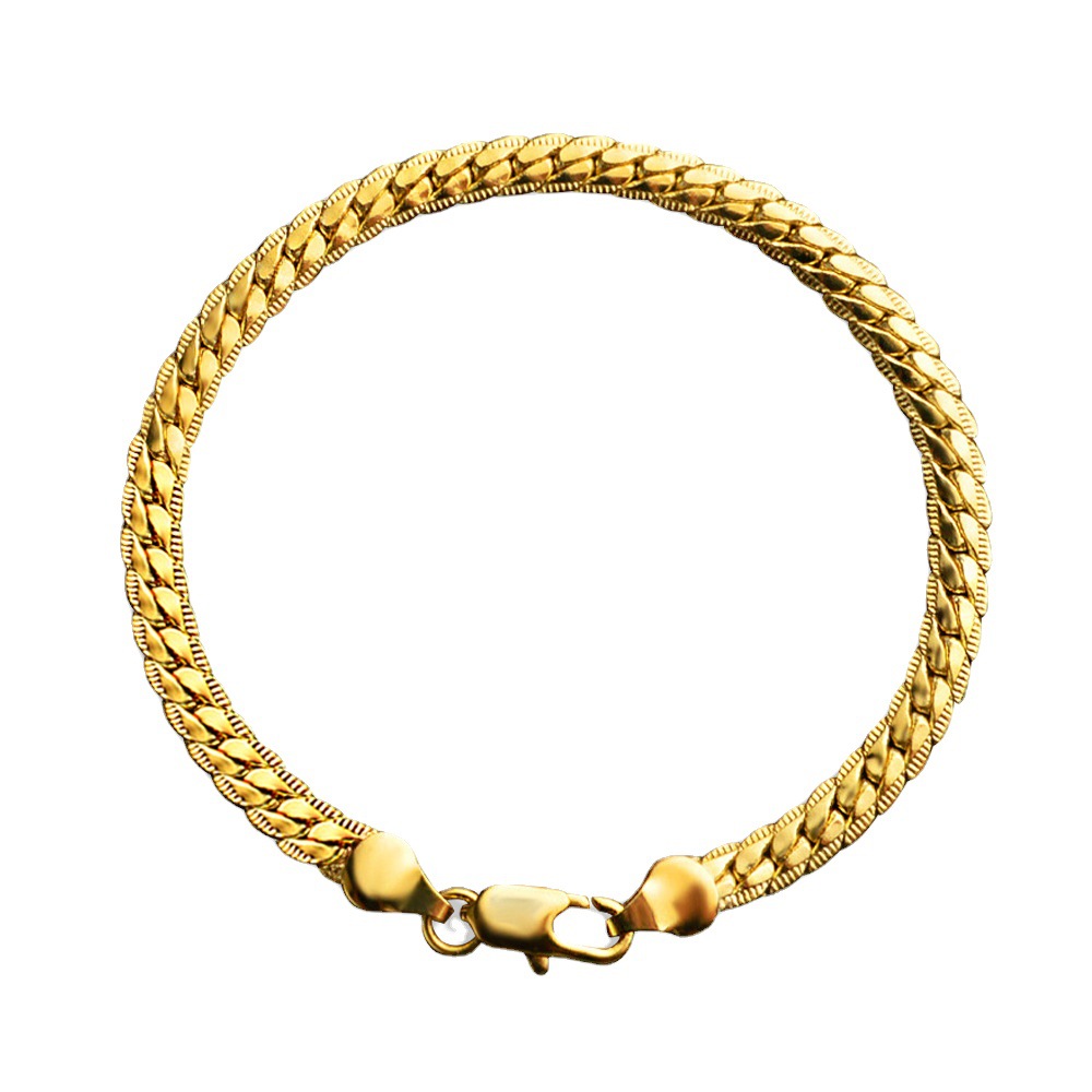 karsti pārdodot zelta 5 mm sānu rokassprādzes svaigas un saldas sudraba DIY rotaslietas_voghion.com