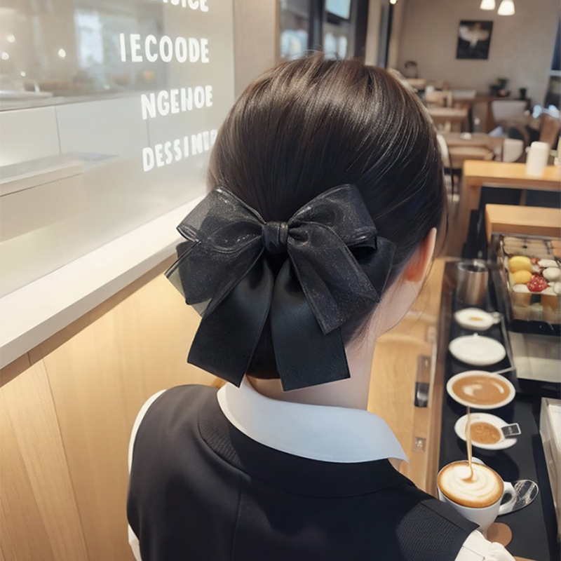 Bowknot Professional Hair Accessory for Nurses, Flight Attendants, Hotel Staff, Bank Employees, and Service Staff; Hair Net and Hair Clip