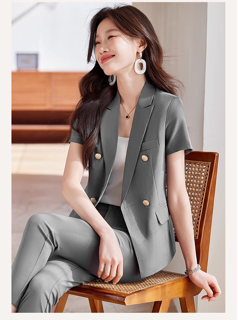 8921 gray suit + trousers
