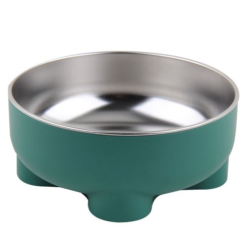 One piece drop shipping stainless steel cat bowl wholesale anti-black chin cat bowl anti-knock over cat food bowl anti-slip pet bowl