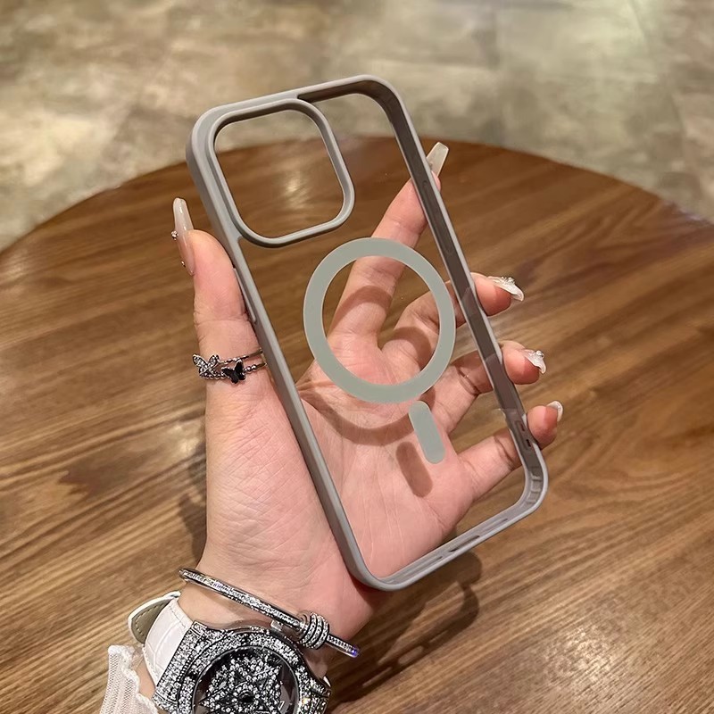 适用苹果17磁吸手机壳16高级感15promax透明不发黄iPhone14保护套|undefined