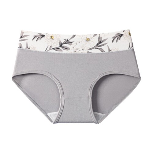 High-waist pure cotton underwear for women, European and American plus size, seamless triangle briefs, tummy control triangle short, slimming and breathable cotton