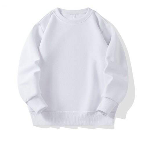 Korean style boys and girls straight terry round neck sweatshirt solid color autumn new blank bottoming top kindergarten uniform