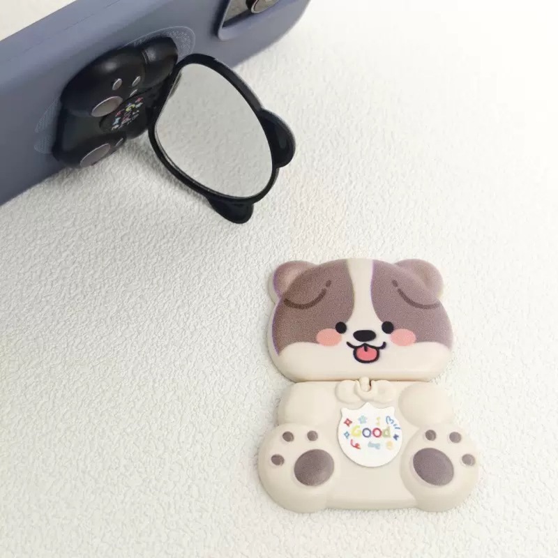 360度回転するクマ型スタンド、ミラー、化粧鏡、携帯電話ケーススタンドが付属しており、怠け者にとって持ち運びが簡単です。|undefined