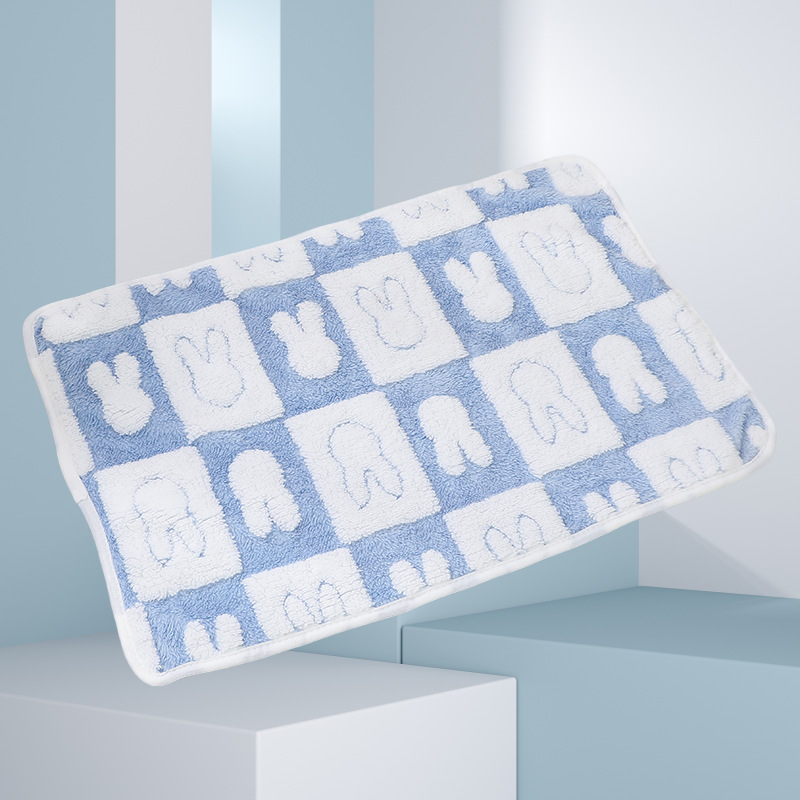 Mantas para mascotas otoño e invierno almohadillas cálidas para perreras de lana de coral manta de doble cara manta súper suave y lavable a máquina manta para perros y gatos de cuatro estaciones