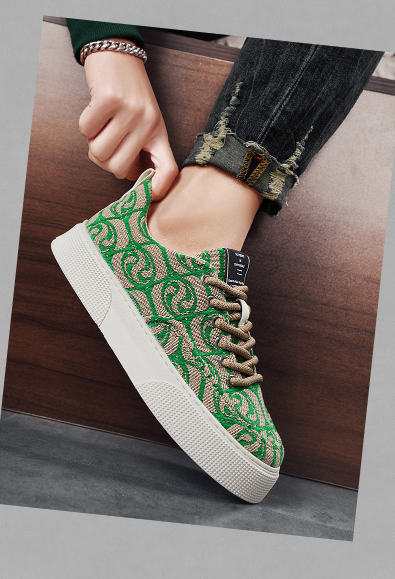 Board shoes men's platform trendy shoes sports casual shoes spring new cloth canvas shoes soft sole cross-border large size_voghion.com