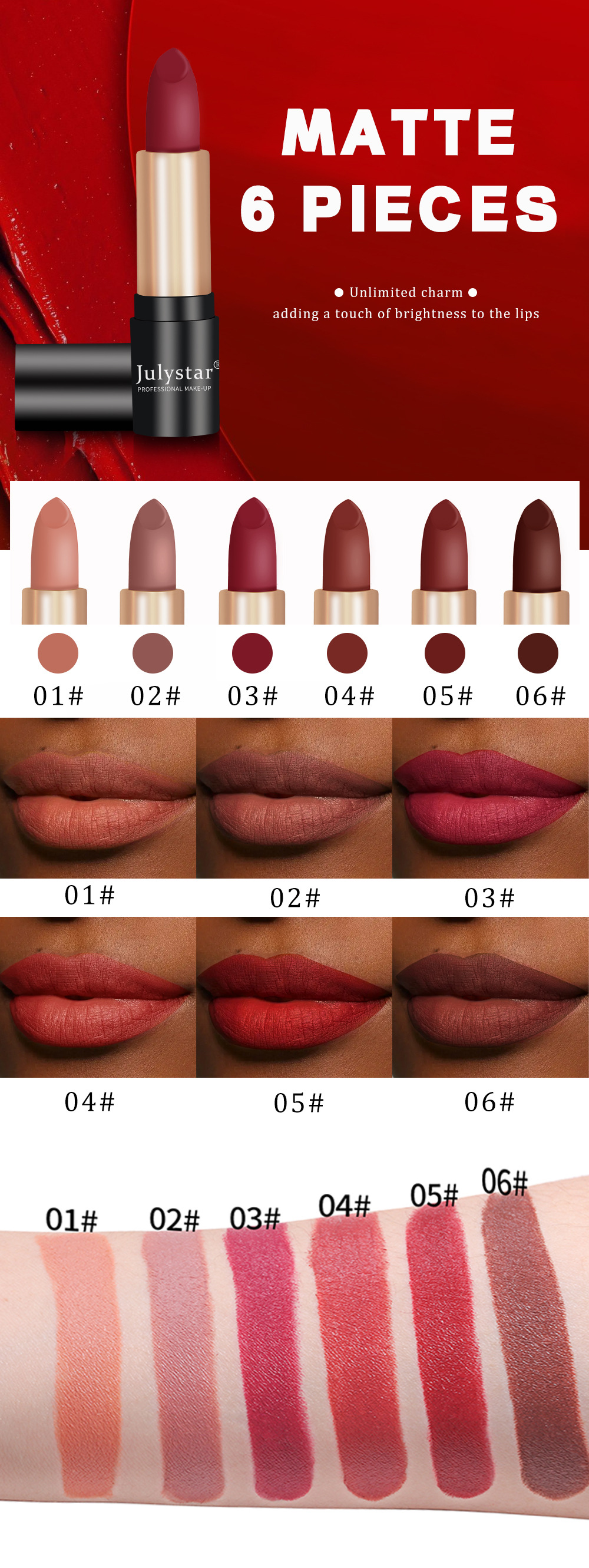 Wholesale of new autumn makeup and lipstick products with a velvet matte finish that does not fade or stick to the rim of the cup. Export Item Picture