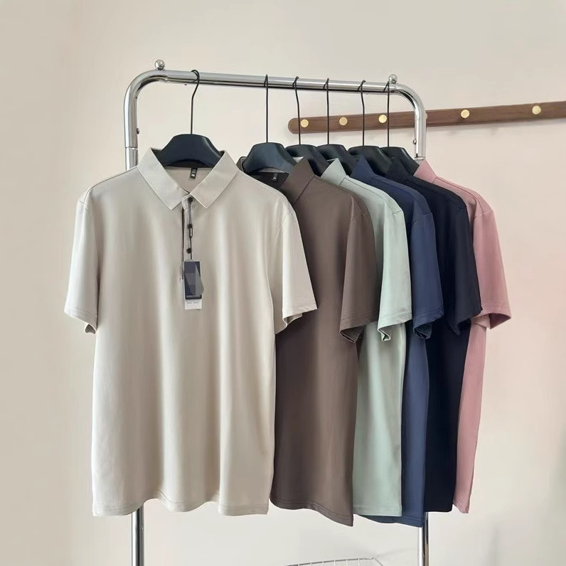 Summer men's short sleeve T-shirt middle-aged and elderly father summer jacket men's cool feeling cooling POLO shirt a generation of hair