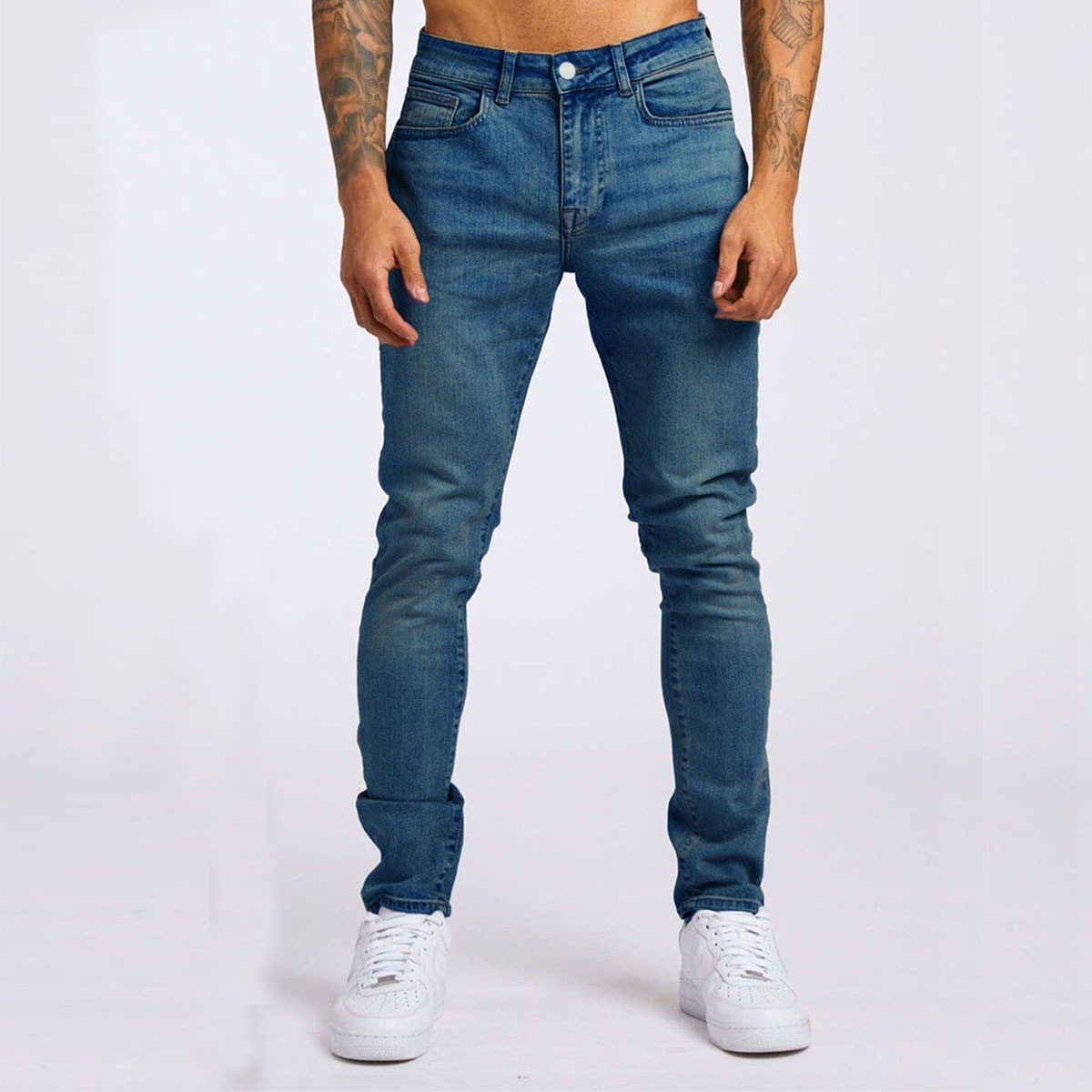 Slim Fit Herrenjeans - Modische Denim Freizeithose Für Den Alltag_voghion.com