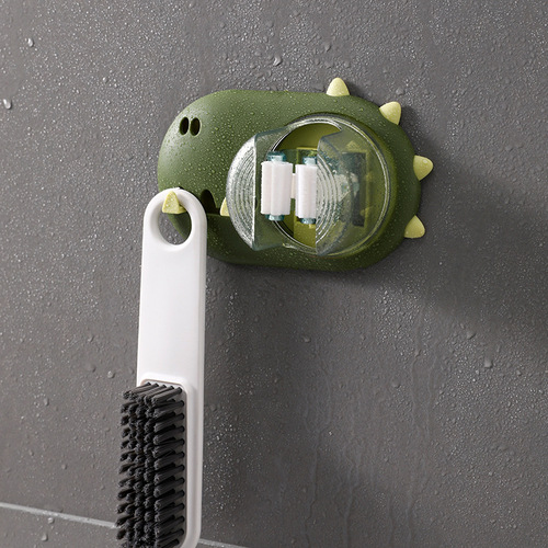 Mop clip cartoon mop rack punch-free bathroom storage rack household broom wall-mounted hook storage rack multi-function