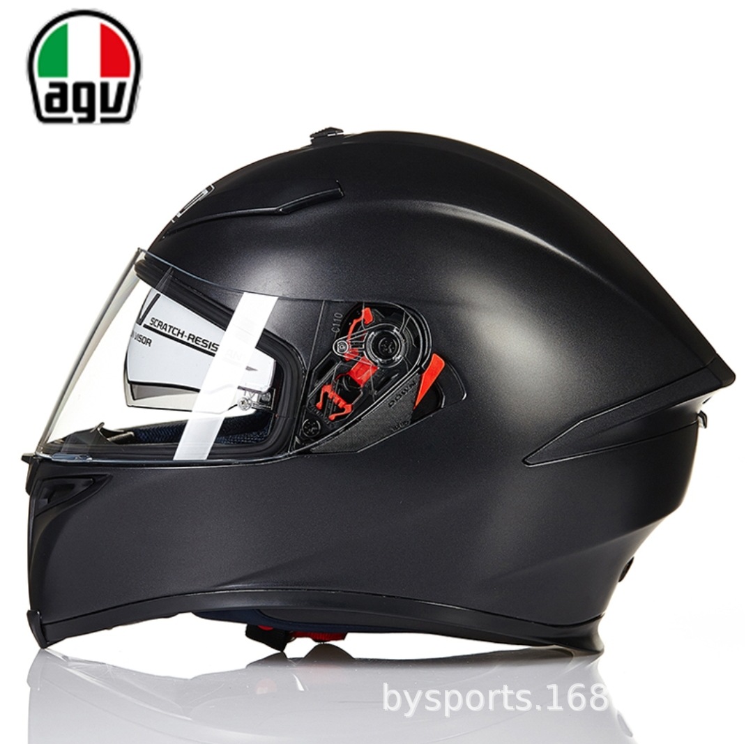 AGV K5 오토바이 헬멧 남녀 김서림 방지 레이싱 오토바이 풀 헬멧 국산 사계절 더블 렌즈 헬멧
