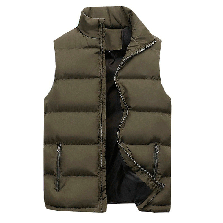 thumbnail image 4 of Chaleco de chaqueta acolchada de algodón para hombre, chaqueta acolchada de algodón cálida e informal para hombre, chaleco de algodón, chaleco sin mangas, 4 of 6