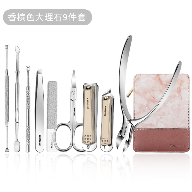 Kit de cortador de uñas doméstico cortador de uñas pinzas de garganta cortador de pedicura de uñas gruesas pieles muertas empujando orejas excavadas