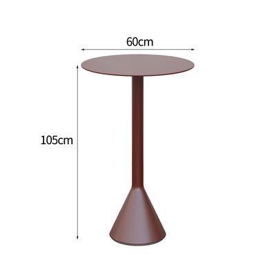 屋外の金属のテーブルと椅子の喫茶店のミルクティーの店の露天の小さい円卓の庭のベランダの防水の鉄の芸のテーブルと椅子のセット