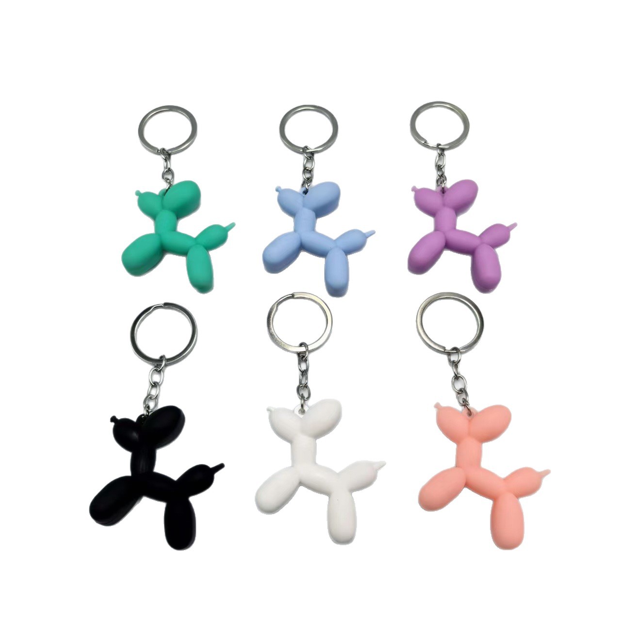 Transfronterizos i-explosiones globos perros llaveros PVC colgantes de color caramelo joyas libros mochilas llaveros de automóviles colgantes