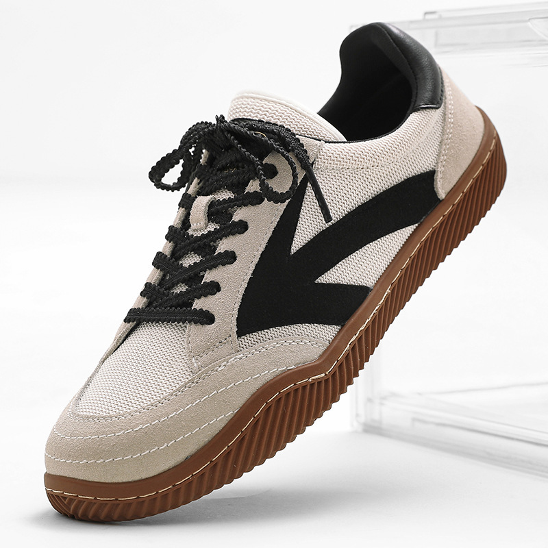 Men's arrow-pattern German training shoes, thin-soled low-top sneakers, breathable mesh sports casual shoes, flat-soled Forrest Gump shoes