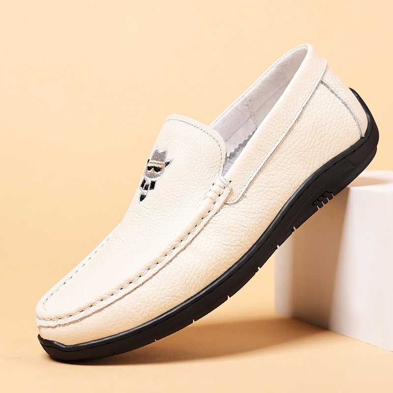 Mocasines de primera capa de piel de vaca para hombre zapatos de cuero casuales de cuero para hombre mocasines de hombre zapatos de hombre nuevos zapatos de una sola capa