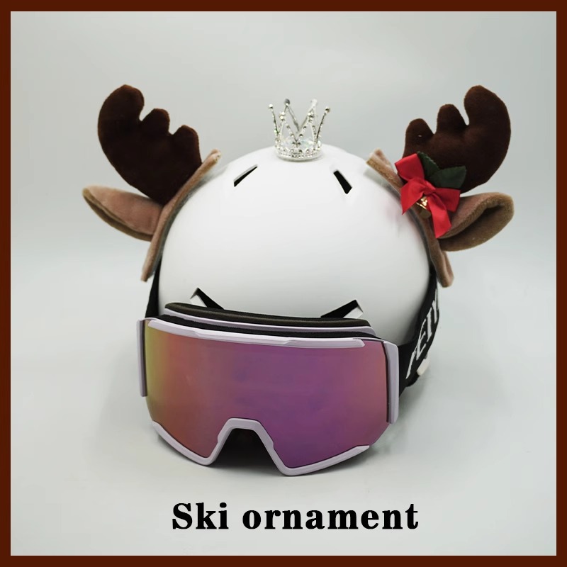 Creative Christmas Elk Horns Motorcycle Helmet Decoration