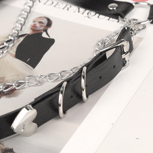 Cross-border personality Harajuku dark Lolita girl punk goth style belt decoration jk waist chain strap cool