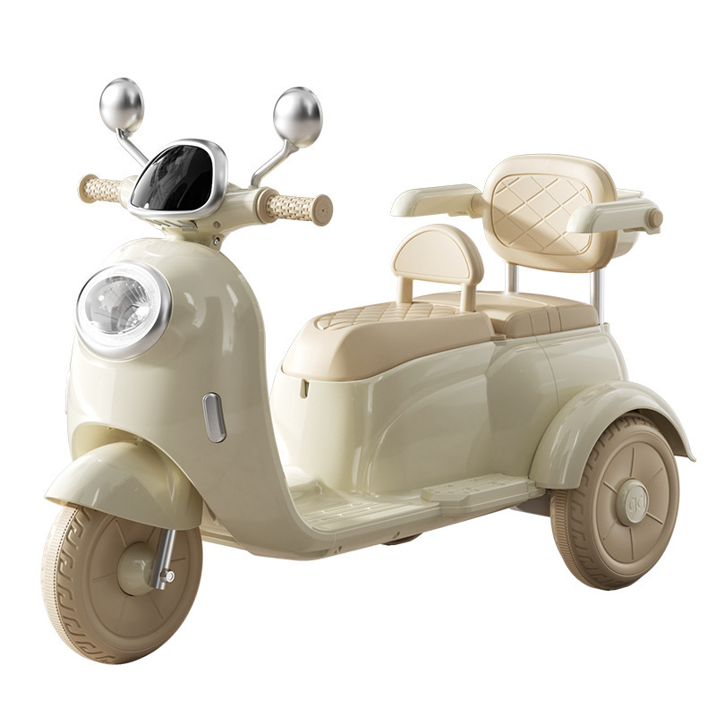 motocicleta eléctrica para niños, triciclo para niños, coche de bebé para niños, coche de juguete de control remoto de dos personas para niños
