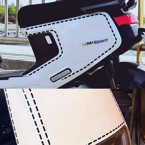 Dashed Line Car Sticker DIY Line Decor Reflective Sticker Car Electric Motorcycle Machine Body Sewing Stitch Decal