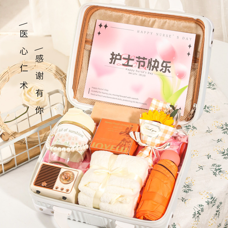 お土産実用社員の花嫁結婚開業イベントu型枕プレゼントスーツケース礼箱カスタムロゴ|undefined
