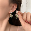 Long silver needle, design universal earrings, silver 925 sample, internet celebrity, trend of season