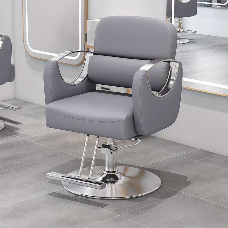 Silla de peluquería red silla de peluquería silla de peluquería con elevación rotativa de acero inoxidable cortador de pelo silla de peluquería