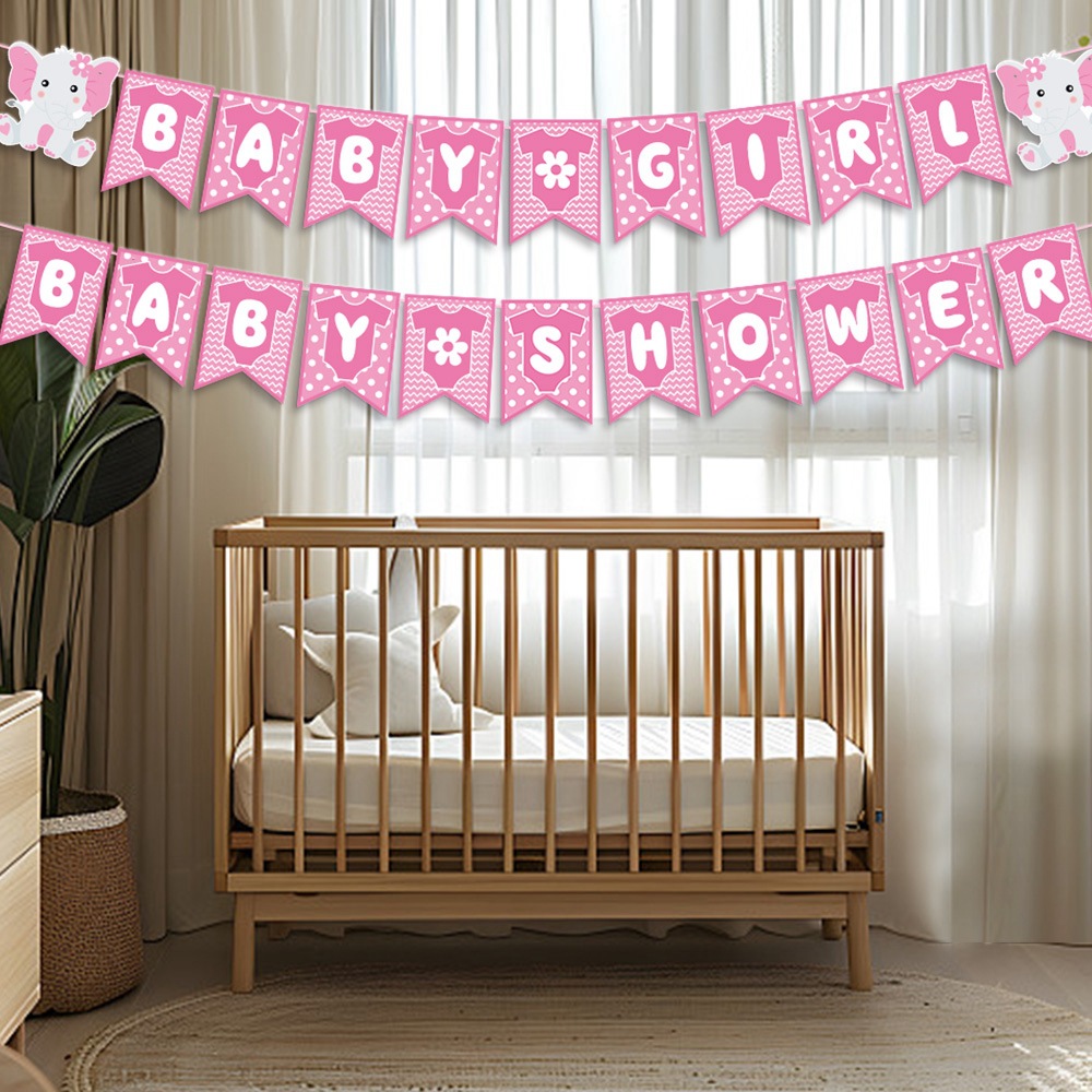 El nuevo estilo Yingying Pie para artículos de decoración Pink Elephant girl sexo revela la decoración de fiesta de baby shower