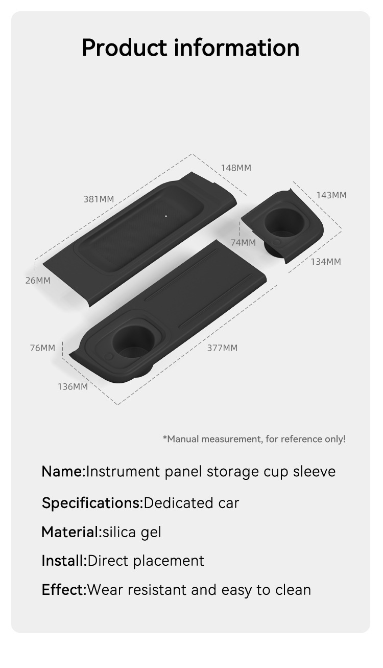 Suitable for 22-25 Models of Daihatsu Canbus Dashboard Storage Mat, Water Cup Holder, Silicone Protective Anti-Slip Mat, Interior Accessories