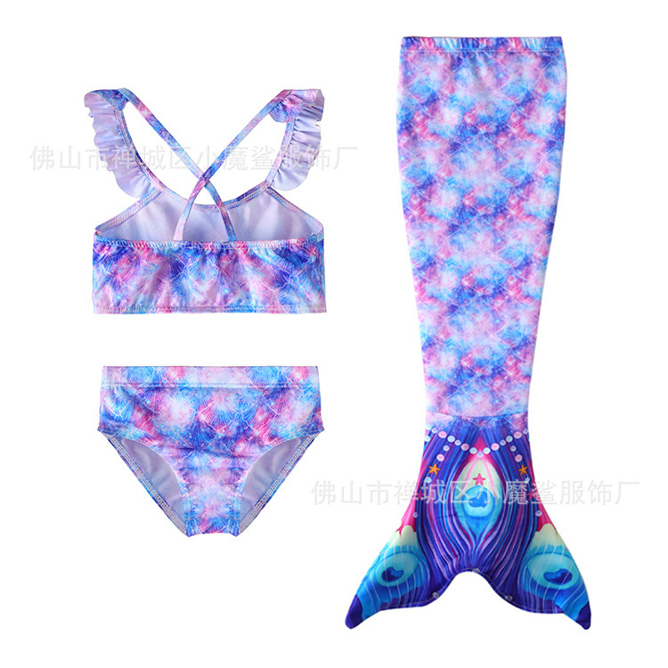 2023 New Amazon Mermaid Girls Swimsuit Girls Three Piece Bikini Beach Suit Spa Swimsuit