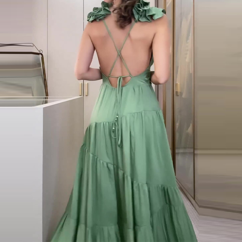 V-Neck Elegant Skirt