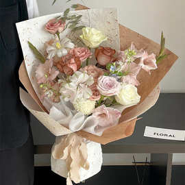 感61闺蜜七夕节温柔生日礼物永生花送女友香皂花玫瑰花束