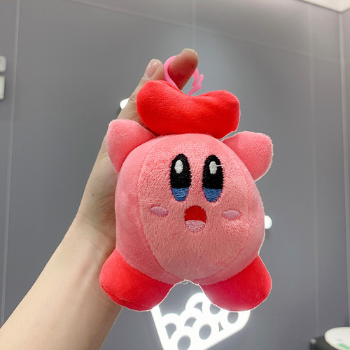 Plush Kirby school bag creative couple bag doll female backpack pendant doll doll pendant key chain