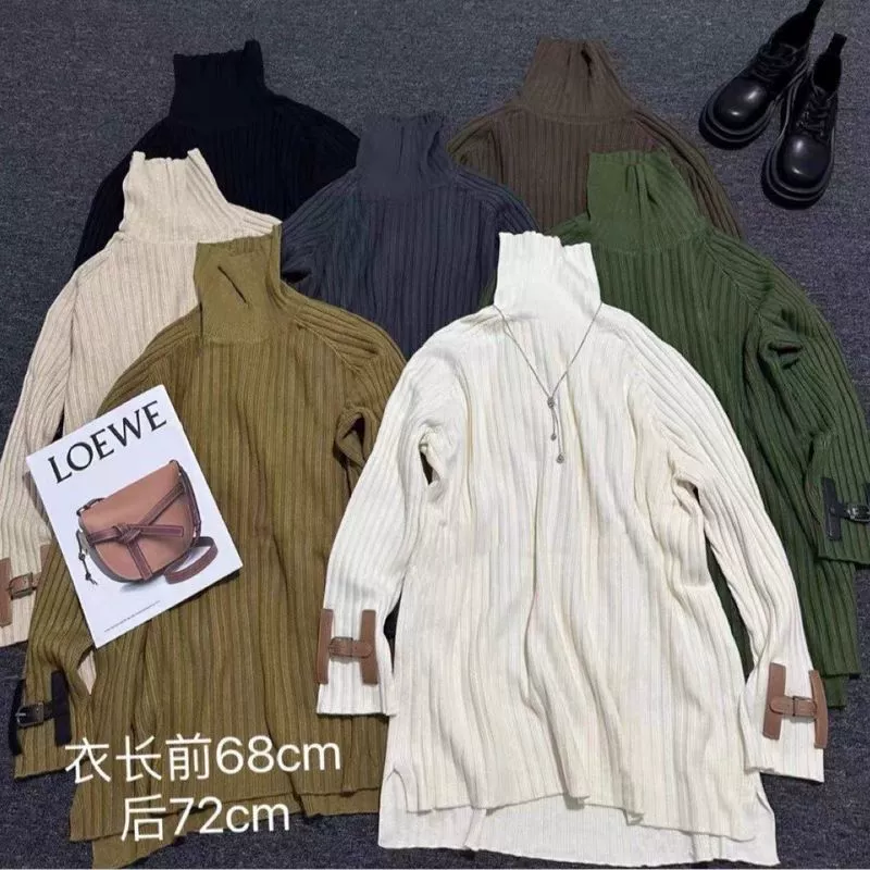 Демисезонная булавка, свитер, oversize, ассиметричный крой