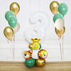 White digital fruit oil, balloon, set, tiger, lion, giraffe