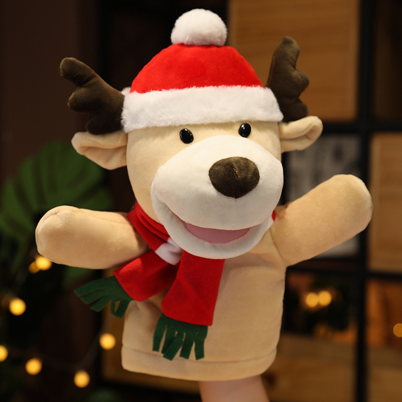 Juguetes de Navidad Papá Noel muñecas de alces juegos para padres e hijos accesorios de cuentos juguetes de peluche divertidos interactivos
