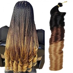 28 インチフレンチカールかぎ針編みヘアチューブウィッグ化学繊維ウィッグ三つ編みドレッドヘア三つ編みヘア