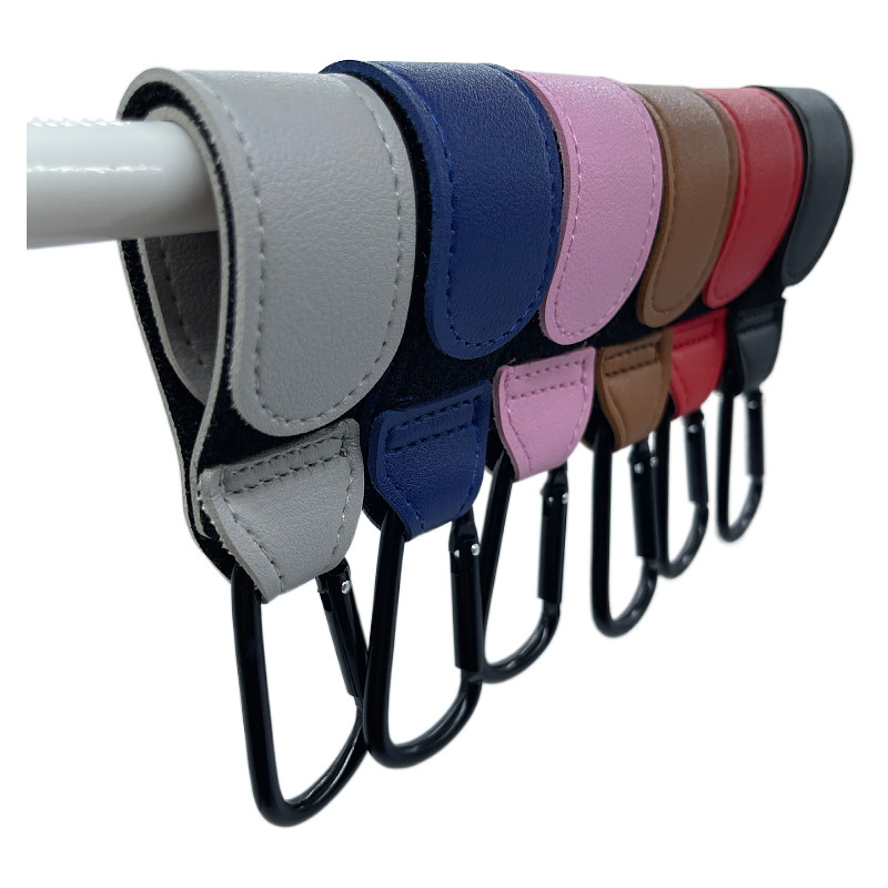 Baby carriage hook Velcro children's stroller strap portable leather accessories baby mom walking baby artifact hanging hook