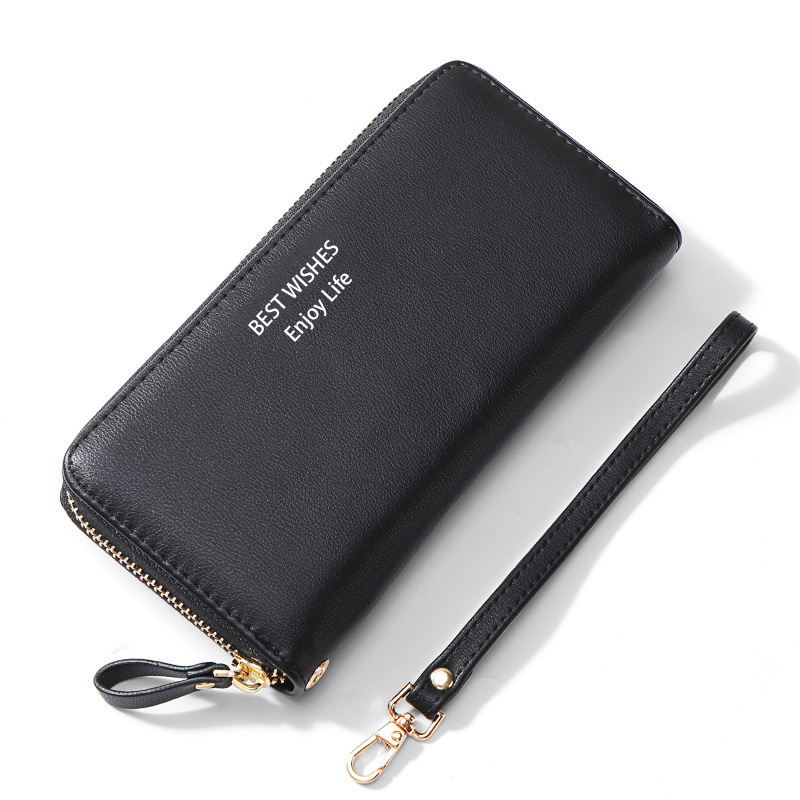 Comercio exterior transfronterizo billetera larga para mujer bolso multifuncional para teléfono móvil PU moda de alta gama sentido monedero para mujer