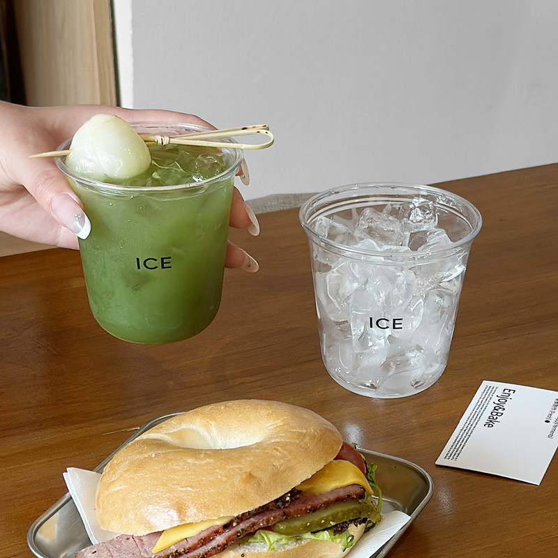 一次性咖啡杯子奶茶杯带盖塑料U型pet冷饮料品店专用商外带打包杯|undefined