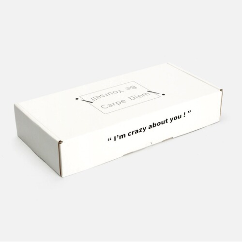 White Paper Box Minimalist SM Set Gift Box with Non-woven Bag Packaging