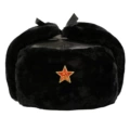 Black Leather 175g Black Velvet Sickle and Five-Pointed Star