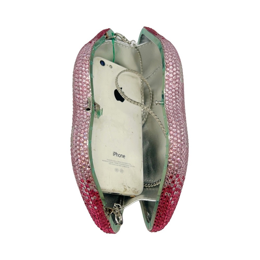 Clutch transfronterizo nuevo fondo plano lleno de diamantes labios bolsas de cena de celebridades europeas y estadounidenses bolsas de diamantes de mano para mujeres