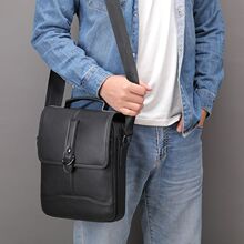 复古真皮斜挎包男 油蜡皮手提单肩包男士皮包休闲商务通勤斜挎包