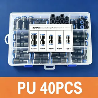 跨境专供 60PCS快速气动接头推入式连接器 80PCS快插接头套盒批发